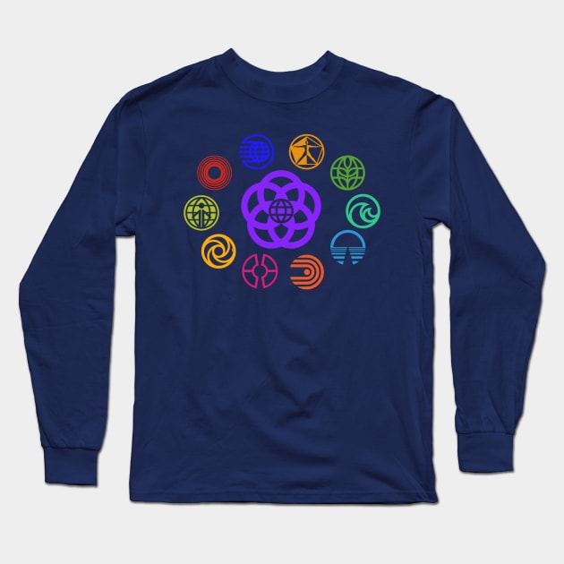 Vintage Logos Of EPCOT Long Sleeve T-Shirt by ThisIsFloriduhMan